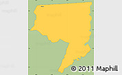 Savanna Style Simple Map of Rukara, single color outside