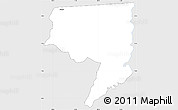 Silver Style Simple Map of Rukara, single color outside