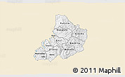Classic Style 3D Map of Kibuye, single color outside