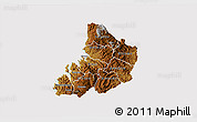 Physical 3D Map of Kibuye, cropped outside