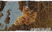 Physical 3D Map of Kibuye, darken