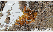 Physical 3D Map of Kibuye, semi-desaturated