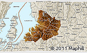 Physical 3D Map of Kibuye, shaded relief outside