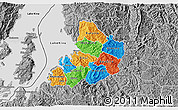 Political 3D Map of Kibuye, desaturated