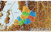 Political 3D Map of Kibuye, physical outside
