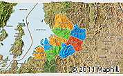 Political 3D Map of Kibuye, satellite outside