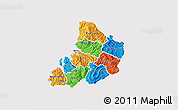 Political 3D Map of Kibuye, single color outside