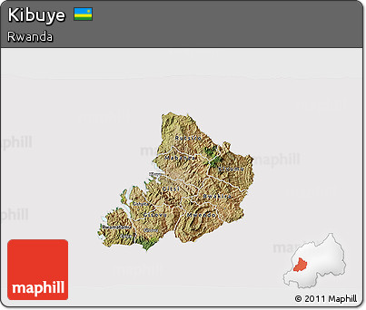 Satellite 3D Map of Kibuye, cropped outside