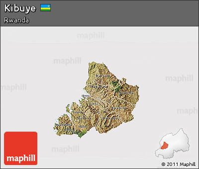 Satellite 3D Map of Kibuye, cropped outside