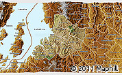 Satellite 3D Map of Kibuye, physical outside