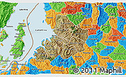 Satellite 3D Map of Kibuye, political outside