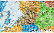 Satellite 3D Map of Kibuye, political shades outside