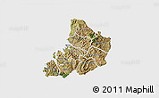 Satellite 3D Map of Kibuye, single color outside