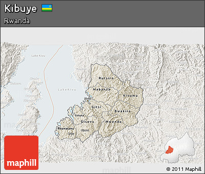 Shaded Relief 3D Map of Kibuye, lighten