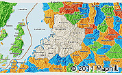 Shaded Relief 3D Map of Kibuye, political outside