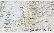 Shaded Relief 3D Map of Kibuye, semi-desaturated