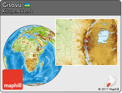 Physical Location Map of Gisovu, highlighted parent region