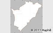 Gray Simple Map of Gisovu, cropped outside