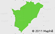 Political Simple Map of Gisovu, single color outside