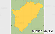 Savanna Style Simple Map of Gisovu, single color outside