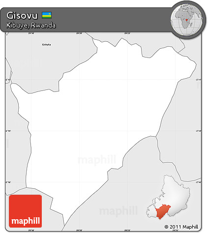Silver Style Simple Map of Gisovu