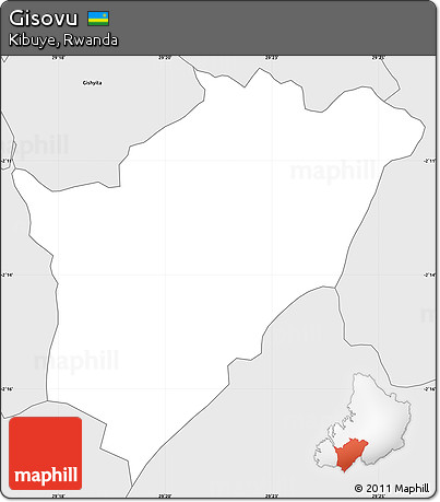 Silver Style Simple Map of Gisovu