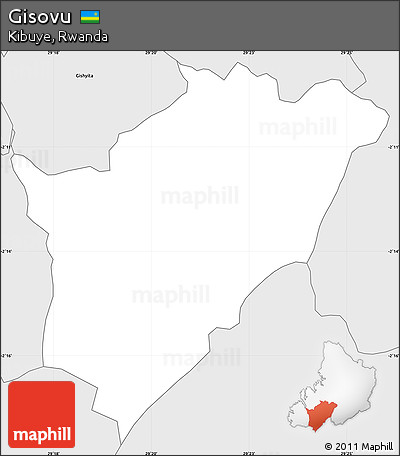 Silver Style Simple Map of Gisovu