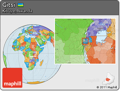 Political Location Map of Gitsi