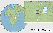 Savanna Style Location Map of Gitsi, within the entire country
