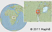 Savanna Style Location Map of Gitsi, hill shading