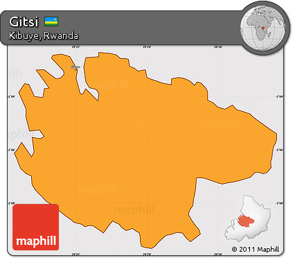 Political Simple Map of Gitsi, cropped outside