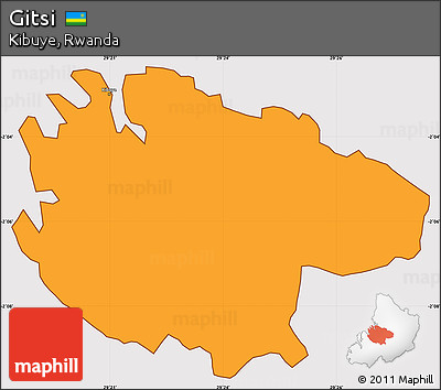 Political Simple Map of Gitsi, cropped outside
