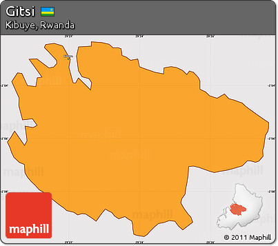 Political Simple Map of Gitsi, cropped outside