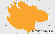 Political Simple Map of Gitsi, single color outside