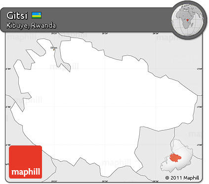 Silver Style Simple Map of Gitsi