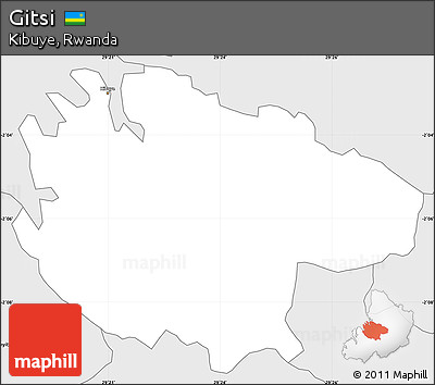 Silver Style Simple Map of Gitsi