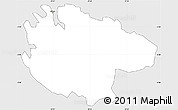 Silver Style Simple Map of Gitsi, single color outside