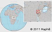 Gray Location Map of Kibuye, highlighted country