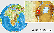 Physical Location Map of Kibuye, within the entire country