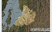 Satellite Map of Kibuye, darken