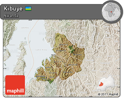 Satellite Map of Kibuye, lighten