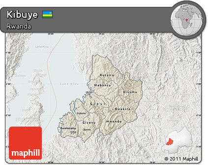 Shaded Relief Map of Kibuye, lighten