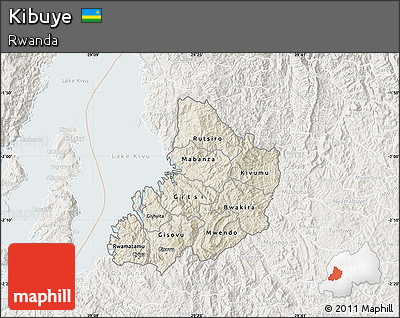 Shaded Relief Map of Kibuye, lighten