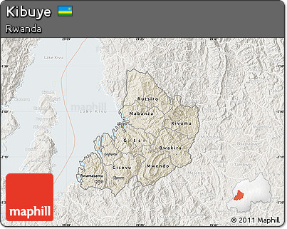 Shaded Relief Map of Kibuye, lighten