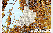 Shaded Relief Map of Kibuye, physical outside