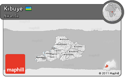 Gray Panoramic Map of Kibuye, single color outside