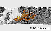 Physical Panoramic Map of Kibuye, desaturated
