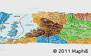 Physical Panoramic Map of Kibuye, political shades outside