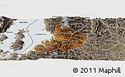 Physical Panoramic Map of Kibuye, semi-desaturated