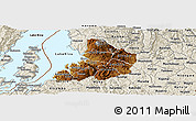 Physical Panoramic Map of Kibuye, shaded relief outside